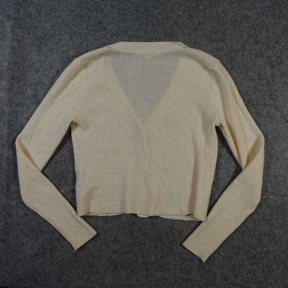 Reformation Sweater Womens Small 100% Merino Wool Cardigan Button Ribbed Knit - Picture 5 of 7